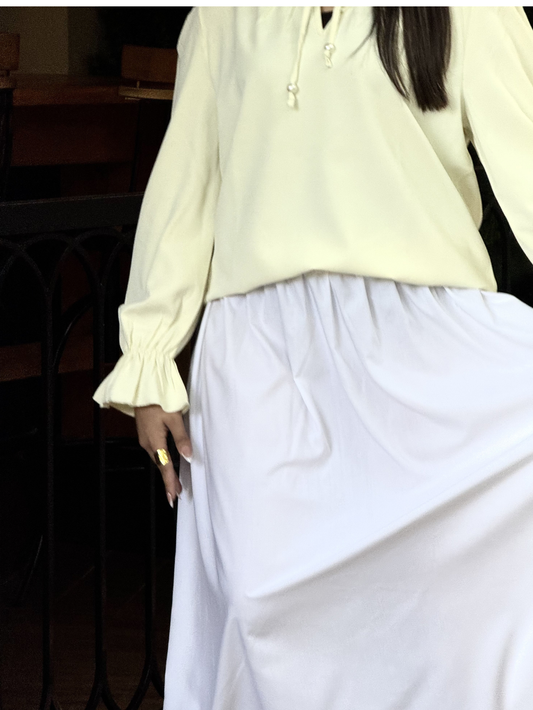 White Straight Skirt