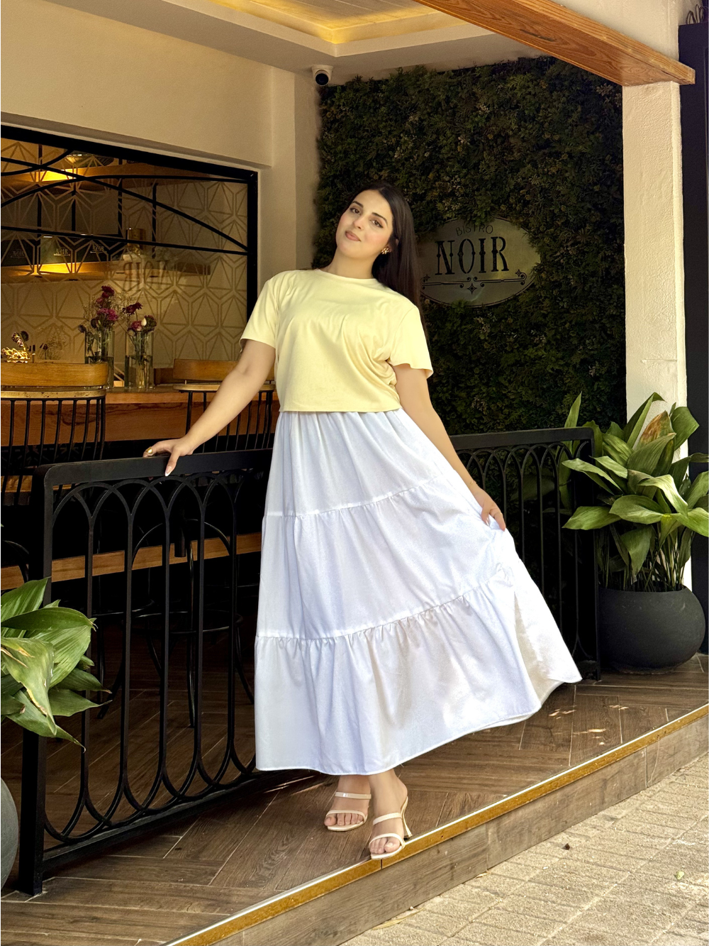 White tier skirt