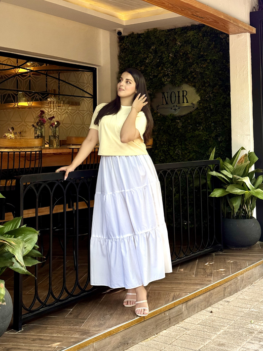 White tier skirt