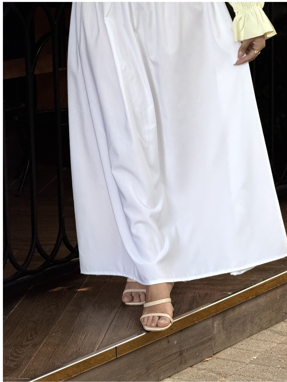 White Straight Skirt
