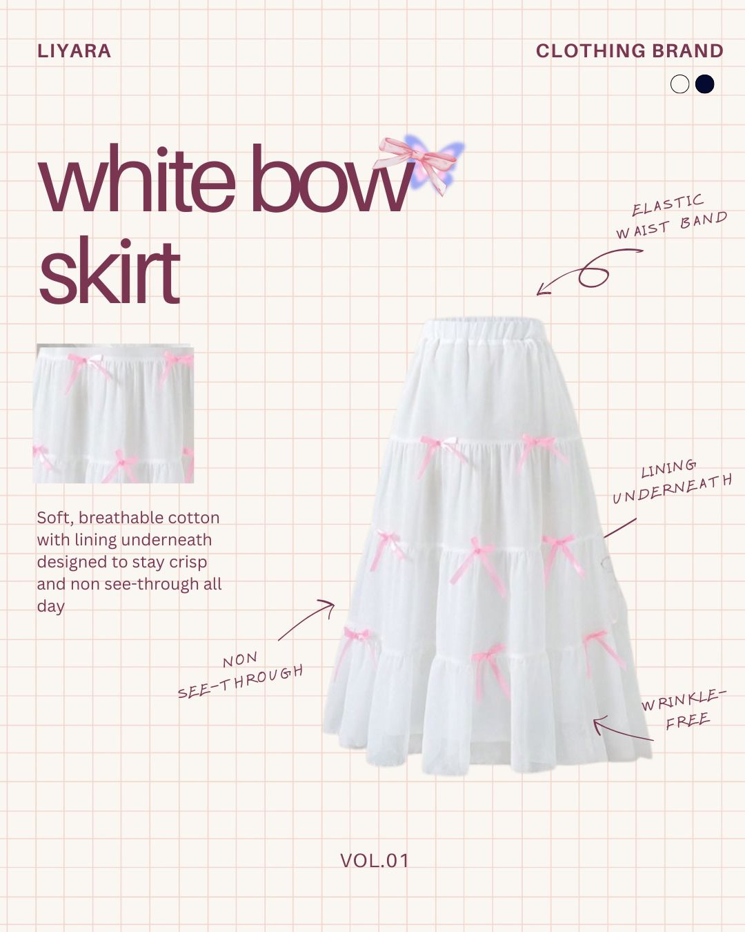 LIYARA bow skirt 💕